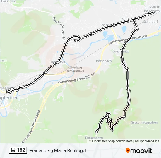 182 Bus Line Map