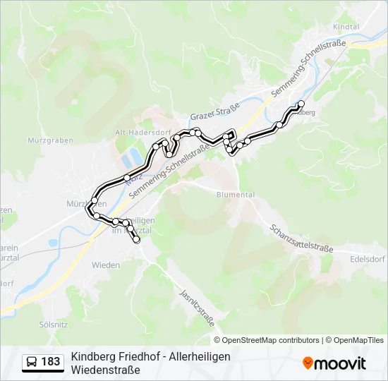 183 Bus Line Map