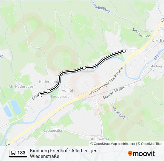 183 Bus Line Map