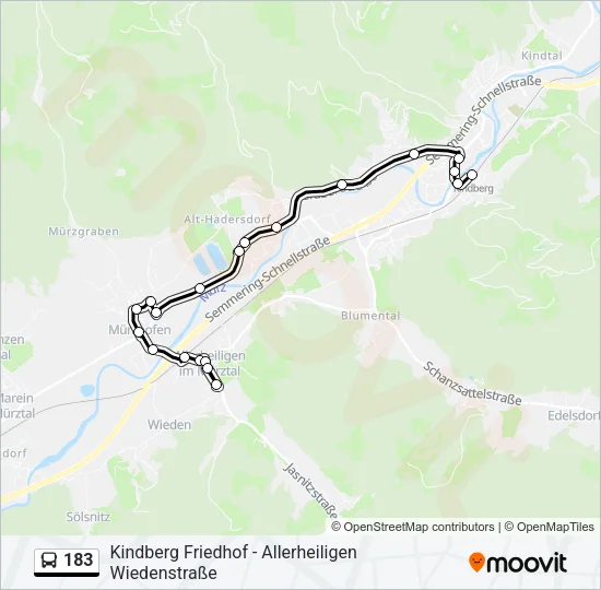 183 Bus Line Map