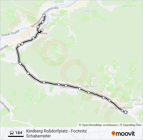 184 Bus Line Map