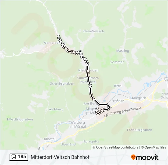185 Bus Line Map