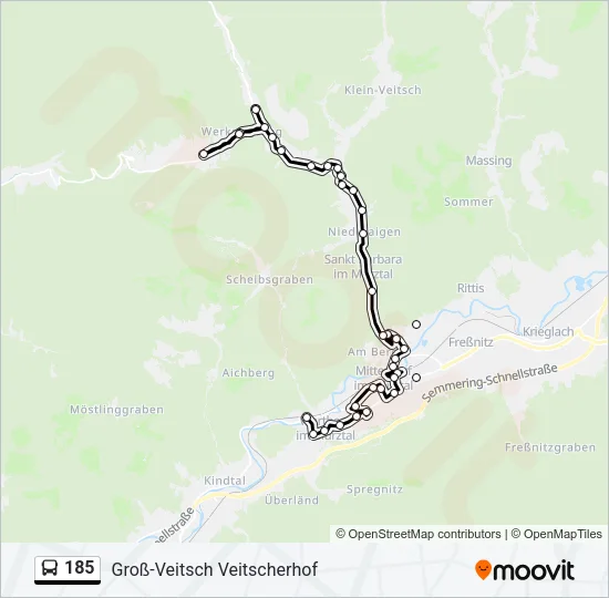 185 Bus Line Map