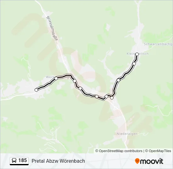 185 Bus Line Map