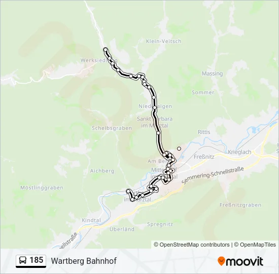 185 Bus Line Map
