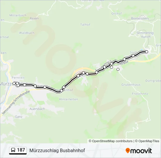 187 Bus Line Map