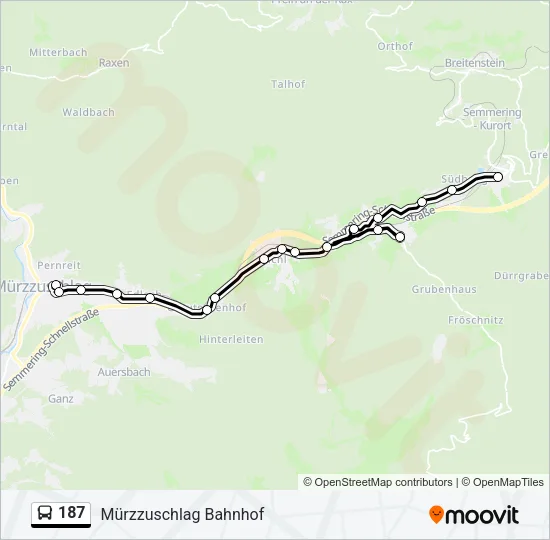 187 Bus Line Map