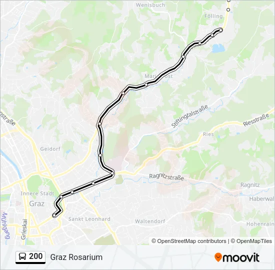 200 Bus Line Map