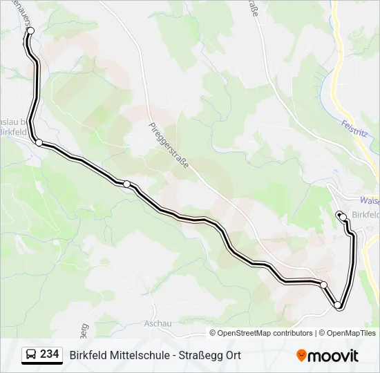 234 Bus Line Map