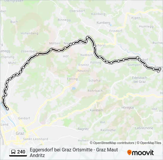 240 Bus Line Map