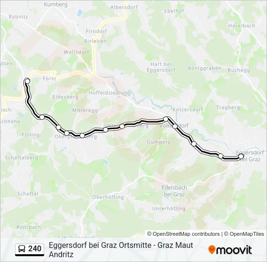 240 Bus Line Map