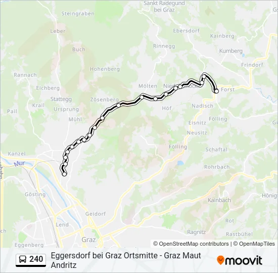 240 Bus Line Map