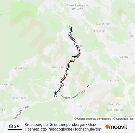 241 Bus Line Map