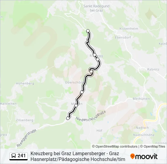 241 Bus Line Map
