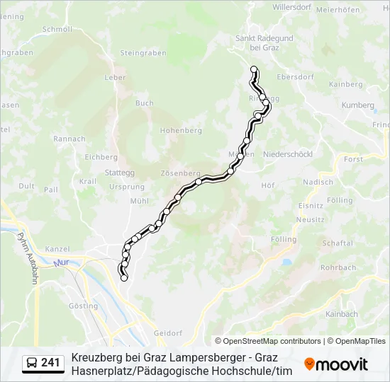 241 Bus Line Map