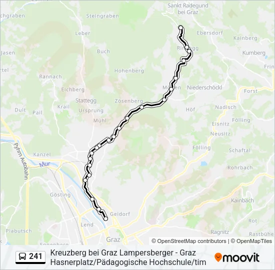 241 Bus Line Map