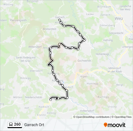260 Bus Line Map