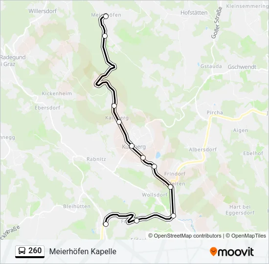 260 Bus Line Map