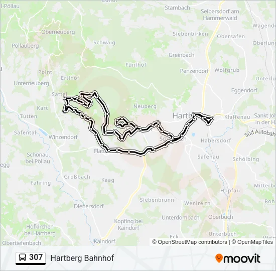 307 Bus Line Map