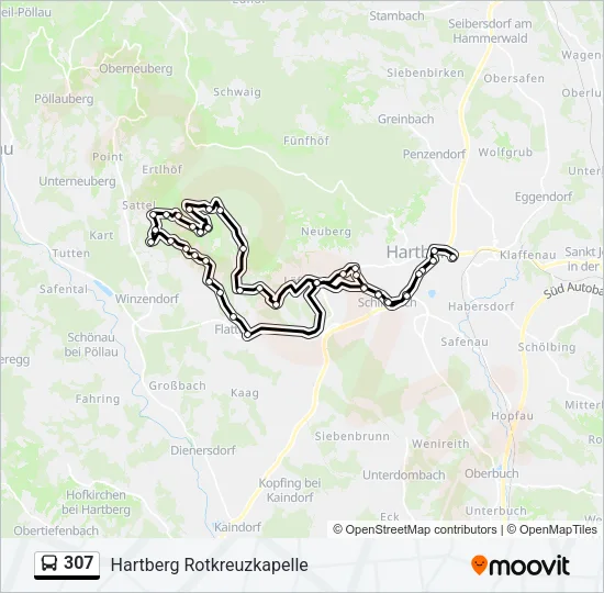 307 Bus Line Map