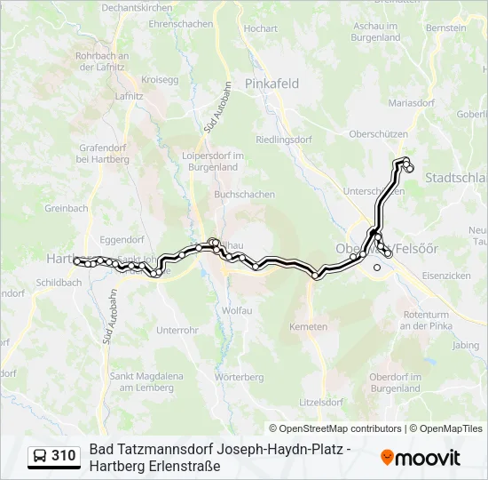 310 Bus Line Map