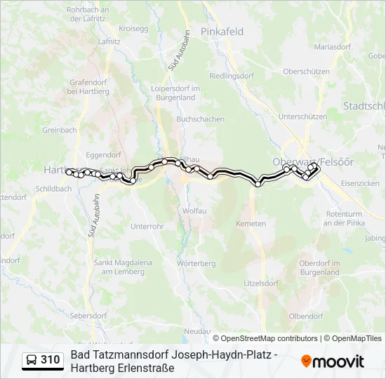 310 Bus Line Map