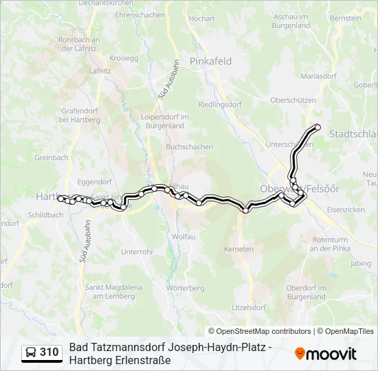 310 Bus Line Map
