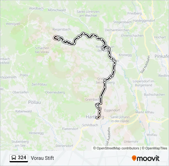324 Bus Line Map