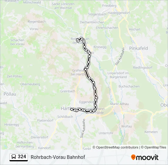 324 Bus Line Map