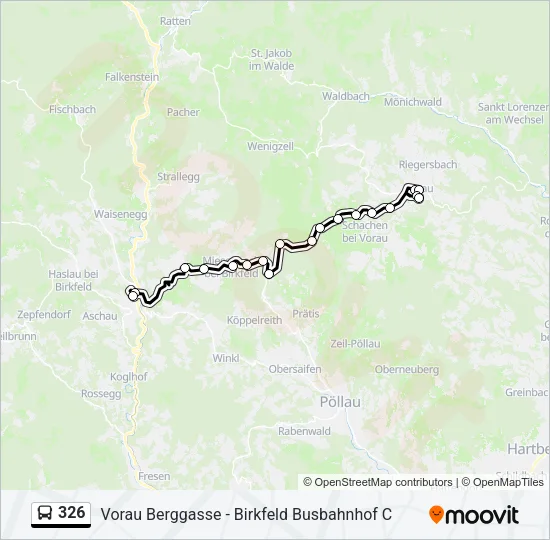 326 Bus Line Map