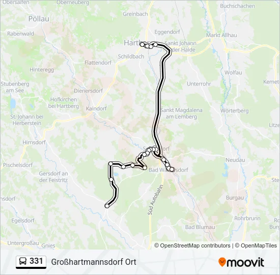 331 Bus Line Map