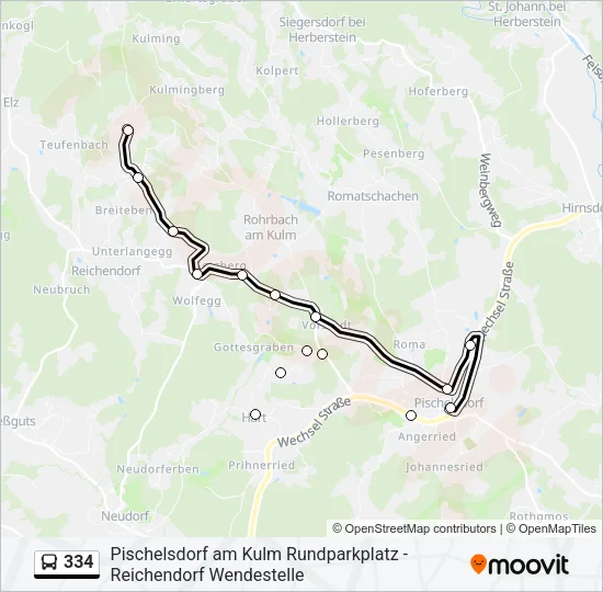334 Bus Line Map