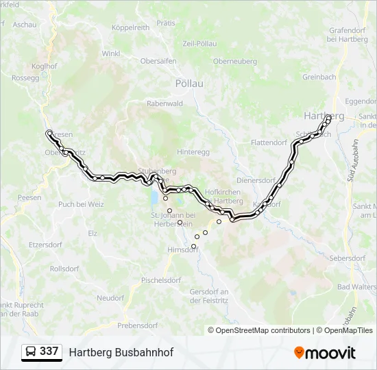 337 Bus Line Map