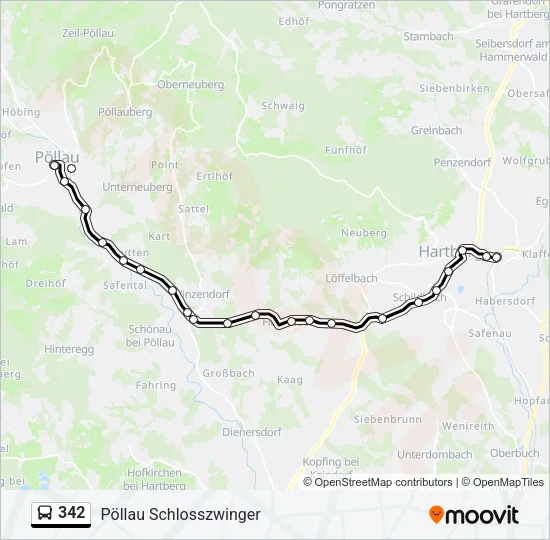 342 Bus Line Map