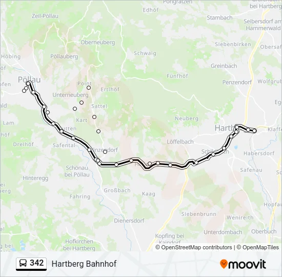 342 Bus Line Map