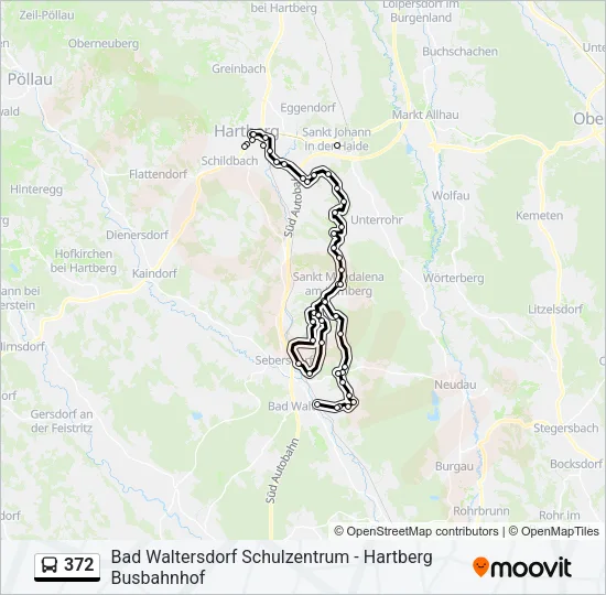 372 Bus Line Map