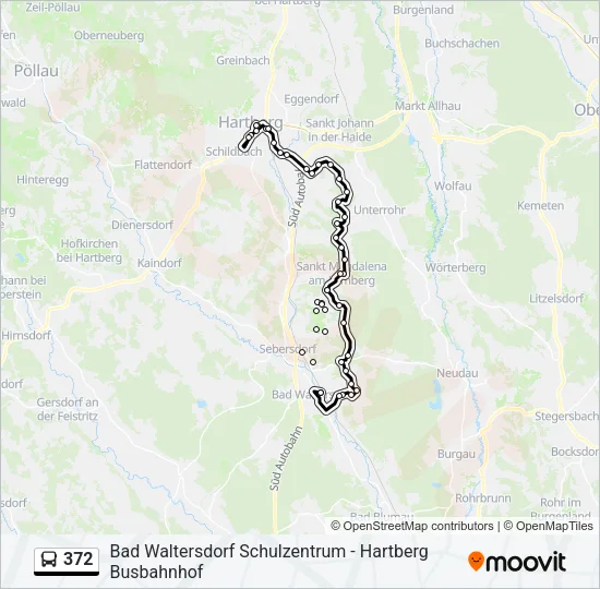 372 Bus Line Map