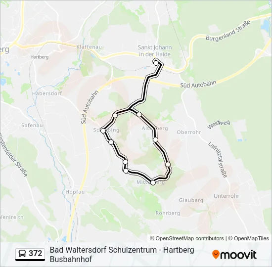 372 Bus Line Map