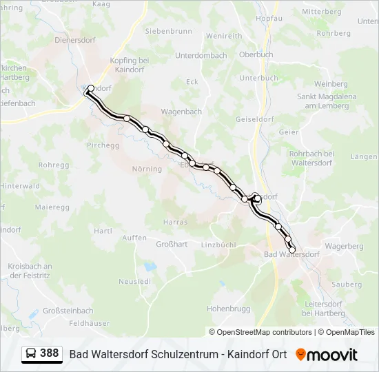 388 Bus Line Map