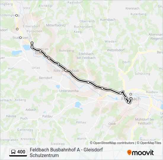 400 Bus Line Map
