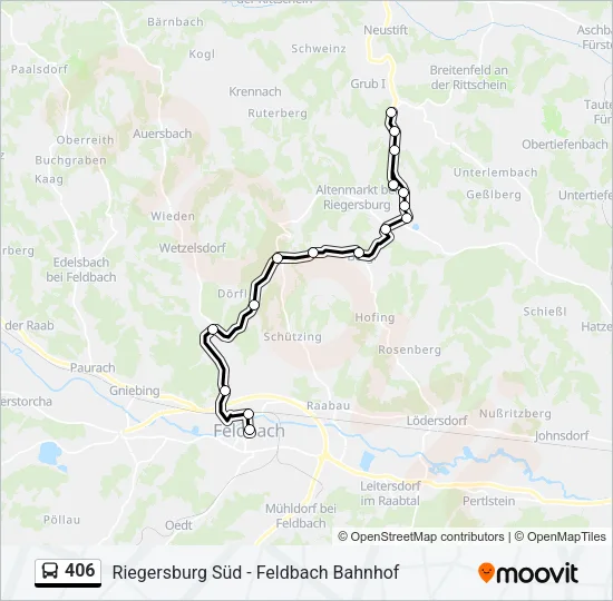 406 Bus Line Map