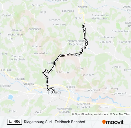 406 Bus Line Map