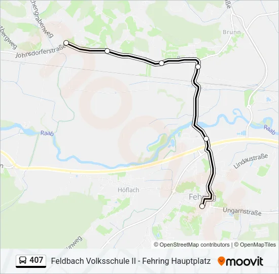 407 Bus Line Map