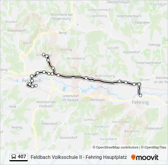 407 Bus Line Map