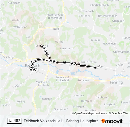 407 Bus Line Map