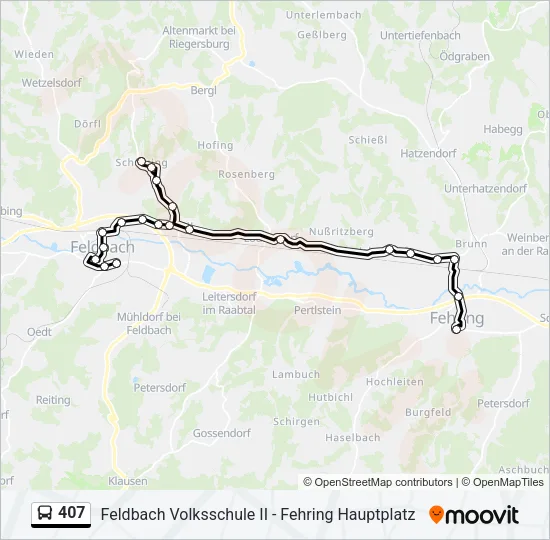407 Bus Line Map