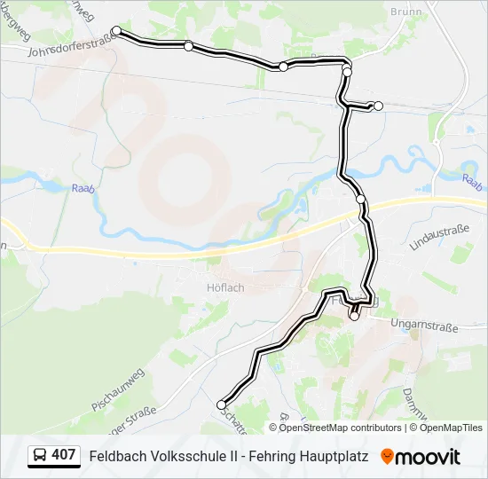 407 Bus Line Map