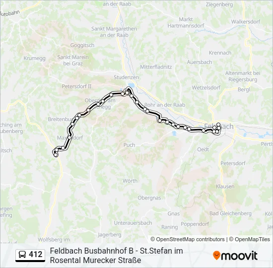 412 Bus Line Map