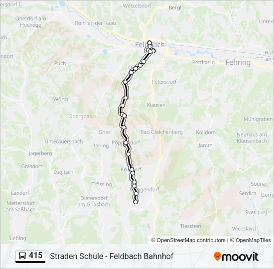 415 Bus Line Map