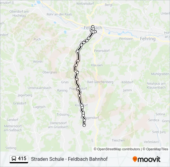 415 Bus Line Map